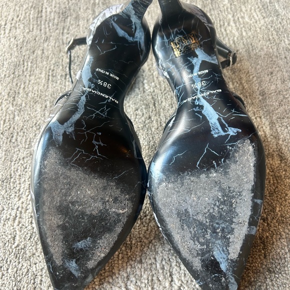 Balenciaga FW 2013 by Alexander Wang iconic Marble heels 38.5 black grey - Picture 7 of 10